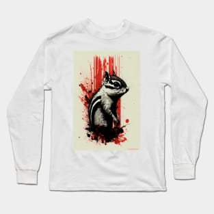 Chipmunk Ink Painting Long Sleeve T-Shirt